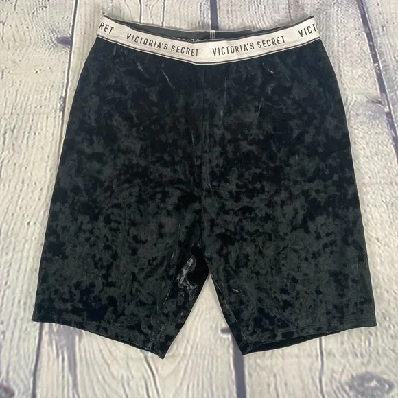 Victoria's Secret Logo Crushed Velvet Bike Short - Picture 3 of 7